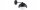 Wandlampe Glas Metall Schwarz blendarm E27 T:24 cm Leuchte