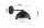 Wandlampe Glas Metall Schwarz blendarm E27 T:24 cm Leuchte