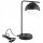 Tischleuchte Glas Metall Schwarz E27 H:38 cm Modern Leuchte
