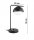 Tischleuchte Glas Metall Schwarz E27 H:38 cm Modern Leuchte