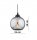 Pendelleuchte 4-flammig Rauchglas Schwarz E27 L:90 cm Leuchte