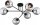 Deckenlampe 6-flammig Rauchglas Schwarz E27 L:70 cm Leuchte