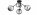 Deckenlampe 3-flammig Rauchglas Schwarz E27 B:40 cm Leuchte