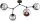 Deckenlampe 4-flammig Rauchglas Schwarz E27 L:80 cm Leuchte