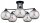 Deckenlampe 5-flammig Rauchglas Schwarz E27 B:80 cm Leuchte