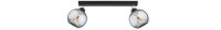 Deckenspot flexibel 2-flammig Rauchglas E27 L:40 cm