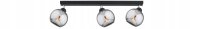 Deckenspot verstellbar 3-flammig Rauchglas E27 L:40 cm