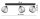 Deckenspot verstellbar 3-flammig Rauchglas E27 L:40 cm Leuchte