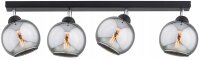 Deckenspot schwenkbar 4-flammig Rauchglas E27 L:60 cm...