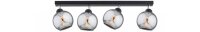 Deckenspot schwenkbar 4-flammig Rauchglas E27 L:60 cm