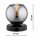 Tischleuchte Glas Schwarz Rauchgrau E27 16 cm blendarm Leuchte