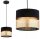 Pendelleuchte Schwarz Gold E27 B:20 cm Modern rund Leuchte