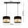 Pendelleuchte 2-flammig Schwarz Gold E27 L:50 cm Modern Leuchte