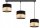Pendelleuchte 3-flammig Schwarz Gold E27 L:70 cm Modern