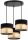 Pendelleuchte 3-flammig Schwarz Gold Modern E27 B:45 cm Leuchte