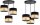 Pendelleuchte 3-flammig Schwarz Gold Modern E27 B:45 cm Leuchte