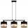 Hängelampe Schwarz Gold 3-flammig E27 L:70 cm Modern Leuchte