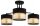 Deckenleuchte 3-flammig Schwarz Gold Modern E27 B:60 cm Leuchte