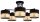 Deckenlampe 5-flammig Schwarz Gold E27 B:60 cm Modern Leuchte