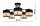 Deckenlampe 5-flammig Schwarz Gold E27 B:60 cm Modern Leuchte