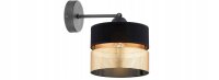 Wandlampe Metall Schwarz Gold E27 T:20 cm dekorativ
