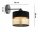 Wandlampe Metall Schwarz Gold E27 T:20 cm dekorativ Leuchte