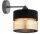 Wandlampe Metall Schwarz Gold E27 T:20 cm dekorativ