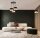 Wandlampe Metall Schwarz Gold E27 T:20 cm dekorativ