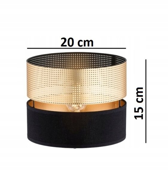 Tischleuchte Draht Schwarz Gold Metall E27 38 cm Modern Leuchte