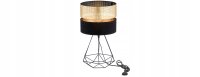Tischleuchte Draht Schwarz Gold Metall E27 38 cm Modern...