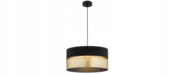 Pendelleuchte Schwarz Gold Metall E27 B:40 cm Modern Leuchte