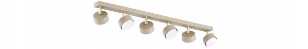 Deckenspot verstellbar 6-flammig GX53 L:80 cm Ecru Gold Leuchte