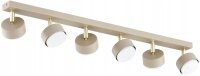 Deckenspot verstellbar 6-flammig GX53 L:80 cm Ecru Gold
