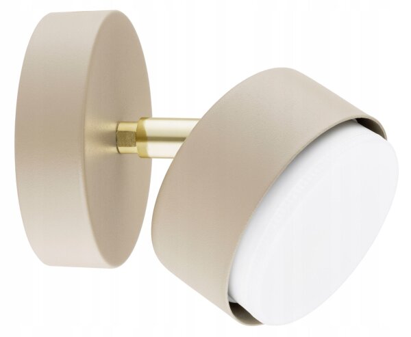 Wandstrahler schwenkbar Ecru Gold GX53 H:10 cm Modern Leuchte