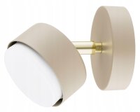 Wandstrahler schwenkbar Ecru Gold GX53 H:10 cm Modern