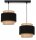 Hängelampe 2-flammig Stoff Schwarz Beige E27 L:40 cm Leuchte