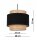 Pendelleuchte Stoff Schwarz Beige E27 B:20 cm blendarm Leuchte