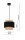 Pendelleuchte Stoff Schwarz Beige E27 B:20 cm blendarm Leuchte