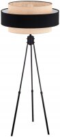 Stehleuchte Tripod Dreibein Stoff Schwarz E27 150 cm Leuchte