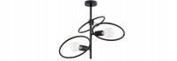 Deckenleuchte Schwarz Metall E27 B:40 cm Ringe Modern
