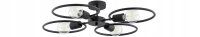Deckenlampe 4-flammig Schwarz Metall E27 B:60 cm Modern