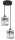 Pendelleuchte 2-flammig Glas Metall Silber E27 L:12 cm Leuchte