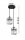 Pendelleuchte 2-flammig Glas Metall Silber E27 L:12 cm Leuchte