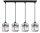 Pendelleuchte 4-flammig Glas Metall Silber E27 L:60 cm Leuchte
