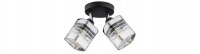 Deckenspot schwenkbar 2-flammig Metall Glas E27 L:25 cm