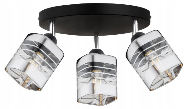 Deckenspot verstellbar 3-flammig E27 B:60 cm Modern Leuchte