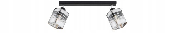 Deckenspot flexibel 2-flammig Glas Metall E27 L:40 cm Leuchte