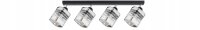 Deckenspot flexibel 4-flammig Glas Metall E27 L:60 cm