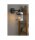 Wandleuchte mit Arm Glas Silber Metall E27 H:22 cm Leuchte