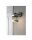 Wandleuchte mit Arm Glas Silber Metall E27 H:22 cm Leuchte